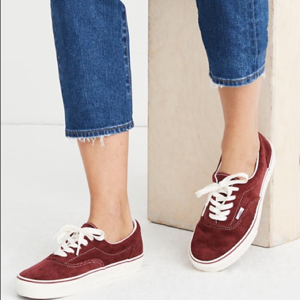 Madewell x Vans rhubarb corduroy sneakers